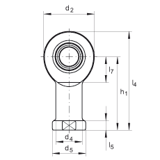桿端軸承 GIR12-DO, 根據(jù) DIN ISO 12 240-4 標準，帶右旋內(nèi)螺紋，需維護