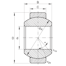 關(guān)節(jié)軸承 GE8-FO, 根據(jù) DIN ISO 12 240-1 標(biāo)準(zhǔn)，需維護