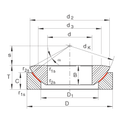 推力關(guān)節(jié)軸承 GE30-AW, 根據(jù) DIN ISO 12 240-3 標(biāo)準(zhǔn)，免維護