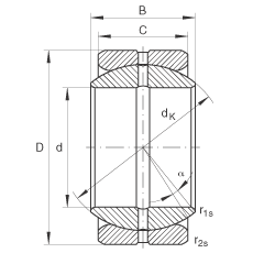 關節(jié)軸承 GE19-ZO, 根據 DIN ISO 12 240-1 標準，英制尺寸，需維護
