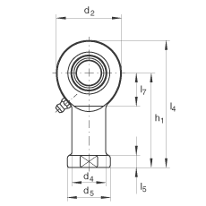 桿端軸承 GIR25-DO, 根據(jù) DIN ISO 12 240-4 標準，帶右旋內(nèi)螺紋，需維護