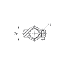 液壓桿端軸承 GIHNRK110-LO, 根據(jù) DIN ISO 12 240-4 標(biāo)準(zhǔn)，帶右旋螺紋夾緊裝置，需維護(hù)