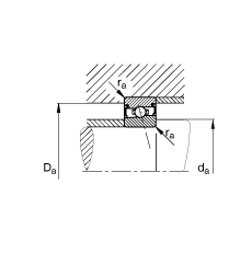 主軸軸承 HSS71913-C-T-P4S, 調節(jié)，成對安裝，接觸角 α = 15°，兩側唇密封，非接觸，加嚴公差