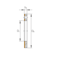 推力墊圈 EGW52-E40, 推力墊圈，免維護(hù)，帶鋼襯