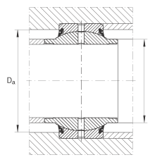 關(guān)節(jié)軸承 GE35-HO-2RS, 根據(jù) DIN ISO 12 240-1 標準, 需維護，兩側(cè)唇密封
