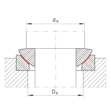 推力關(guān)節(jié)軸承 GE30-AW, 根據(jù) DIN ISO 12 240-3 標(biāo)準(zhǔn)，免維護