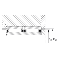 滾針軸承 NAO30X45X26-ZW-ASR1, 無擋邊，雙列